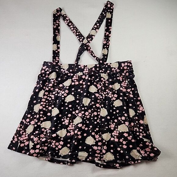 Hot Topic Pusheen Cherry Blossoms Velvet Suspender Skirt Juniors 2XL Sanrio - Picture 1 of 10